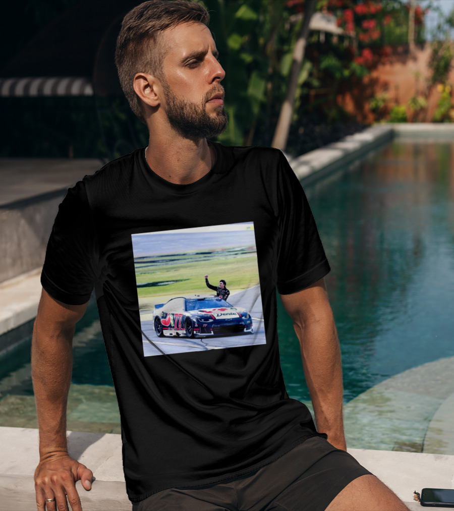 Carson Hocevar First Win Nascar Cup Series 2026 Talladega Number 77 Car Victory Celebrating Dente T-Shirt