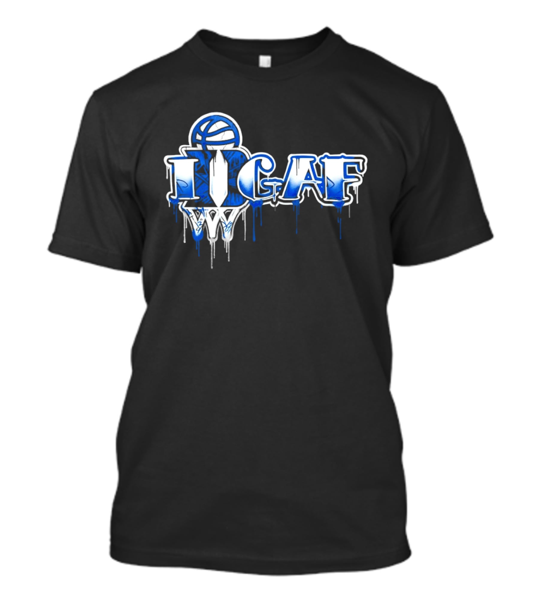 IDGAF Duke Basketball Graffiti Style Blue Devils T-Shirt