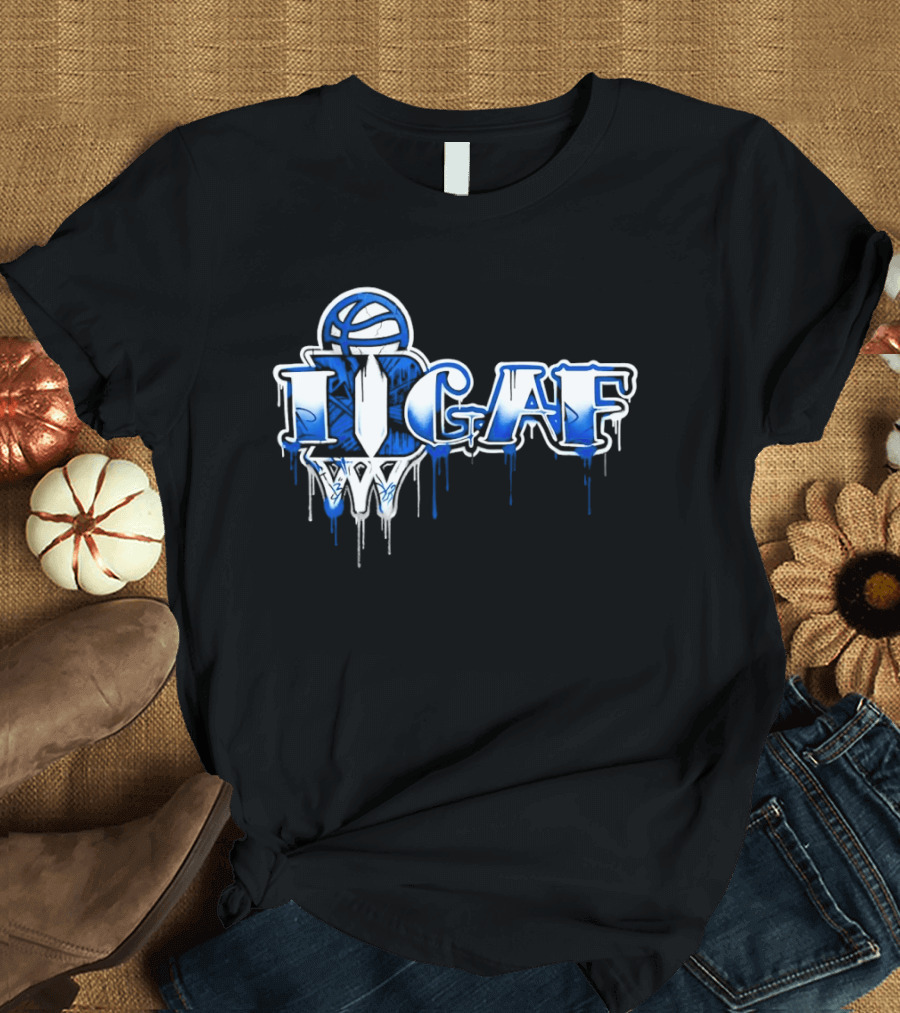 IDGAF Duke Basketball Graffiti Style Blue Devils T-Shirt