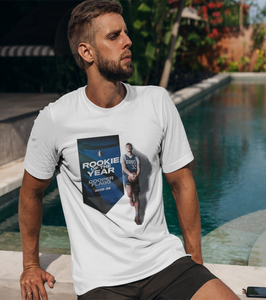 Rookie Of The Year Cooper Flagg 2025 26 Dallas Mavericks Mavs 32 T-Shirt