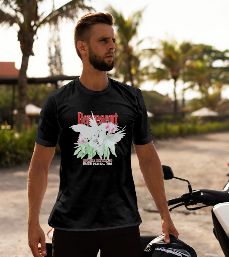 Represent Double Distilled Dove And Floral Elements Cade Cavalli T-Shirt