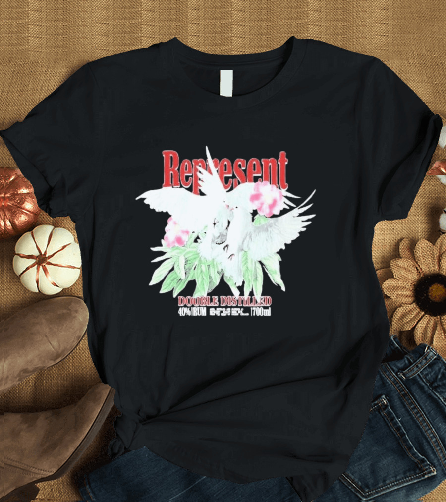 Represent Double Distilled Dove And Floral Elements Cade Cavalli T-Shirt