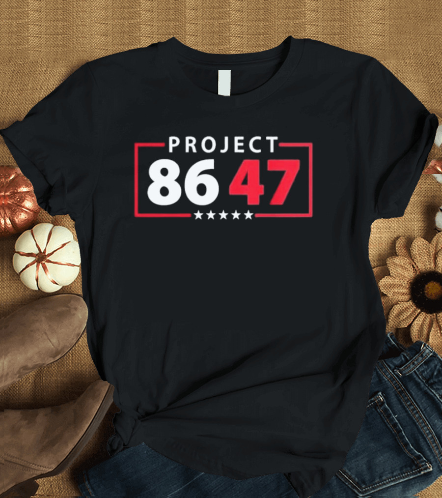 Project 8647 White Red Stars T-Shirt