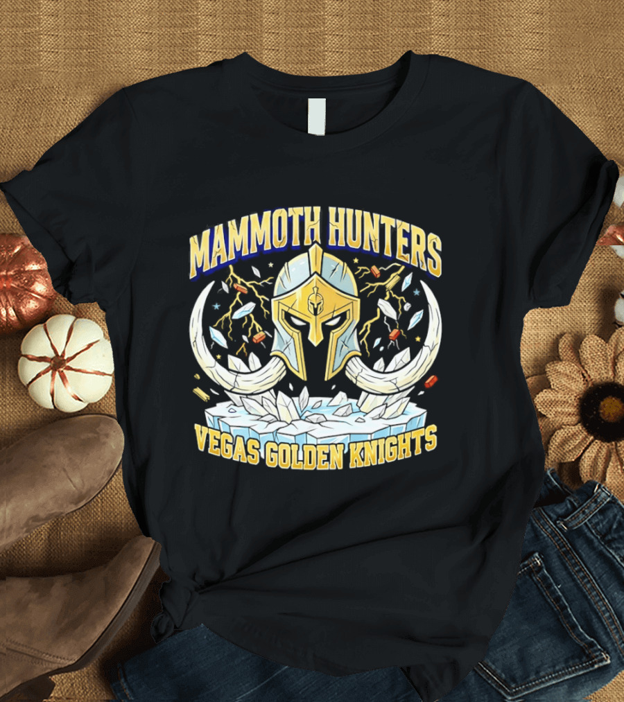 Mammoth Hunters Vegas Golden Knights Ice Hockey Helmet Ice T-Shirt