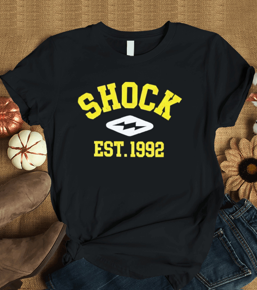 Marcus Fakatou Shock Est 1992 Electric T-Shirt