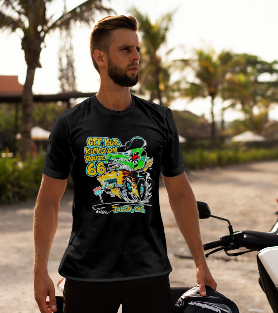 Get Your Kicks On Route 66 Monster Drag Tulsa OK T-Shirt