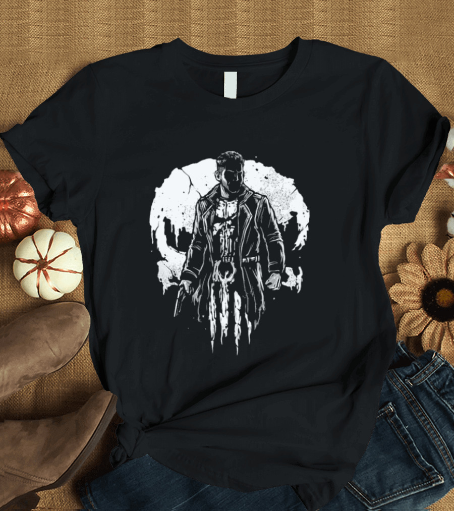 Frank Castle Aka Punisher He Who Punishes Iconic Vigilante Symbol Merchandise T-Shirt