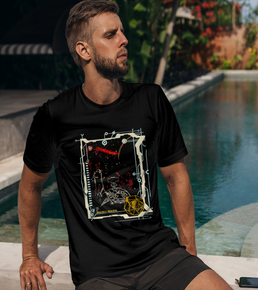 Project Hail Mary Rocky Grace Save Earth Save Erid Retro Sci Fi Circuitry T-Shirt