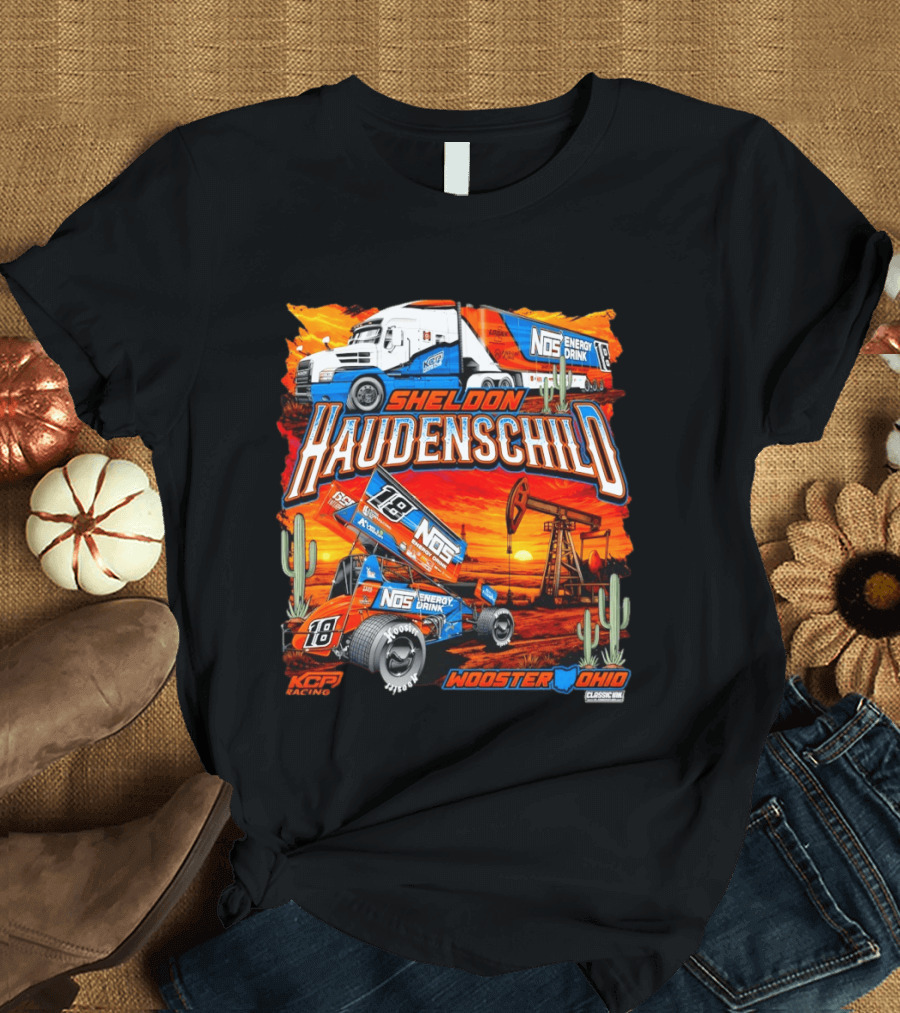 Sheldon Haudenschild NOS Energy Drink KCP Racing Wooster Ohio Classic Ink USA T-Shirt