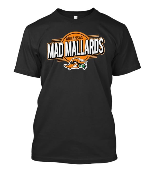 Arkansas Mad Mallards Logo With Duck Face T-Shirt