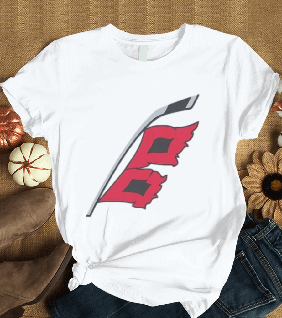 Carolina Hurricanes Red Storm Surge Hockey Stick Flag T-Shirt
