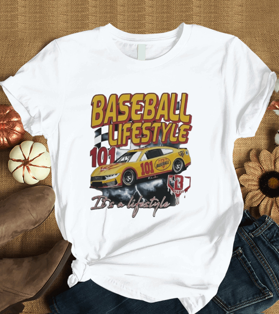 Baseball Lifestyle 101 Racing Car It's A Lifestyle 43RPM T-Shirt