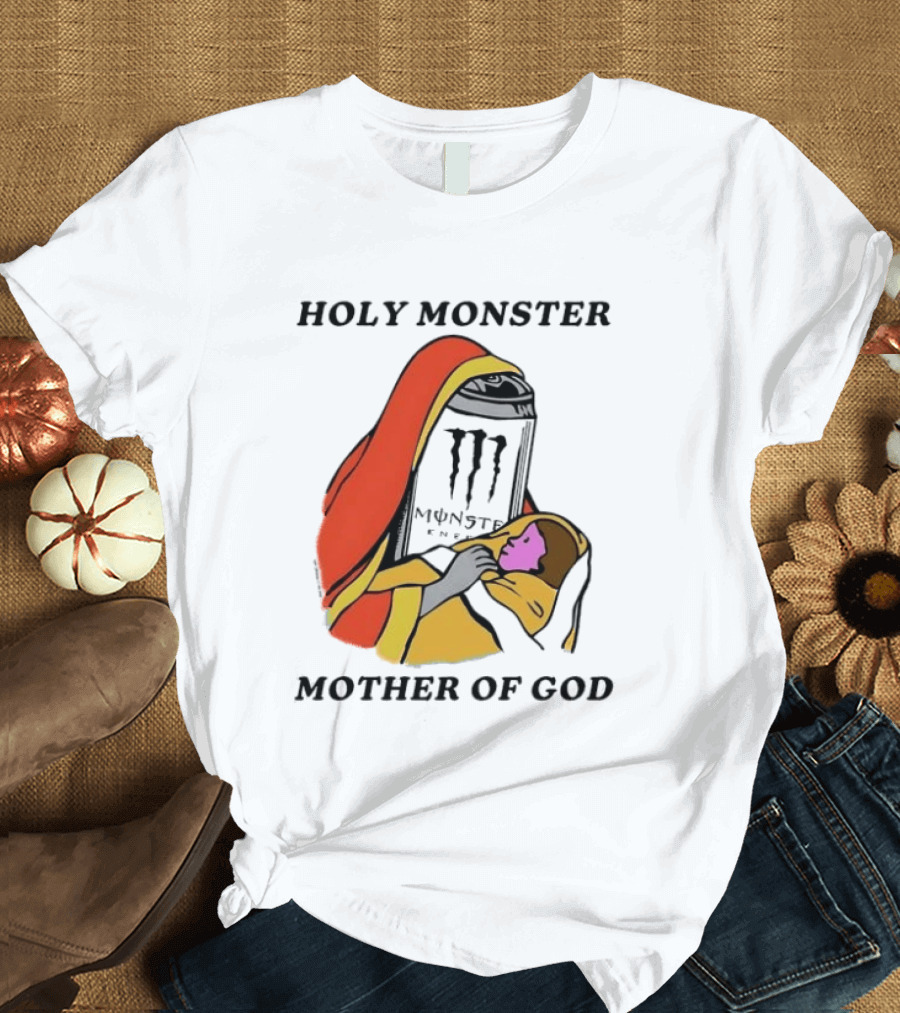 Holy Monster Mother Of God Energy Drink Can T-Shirt
