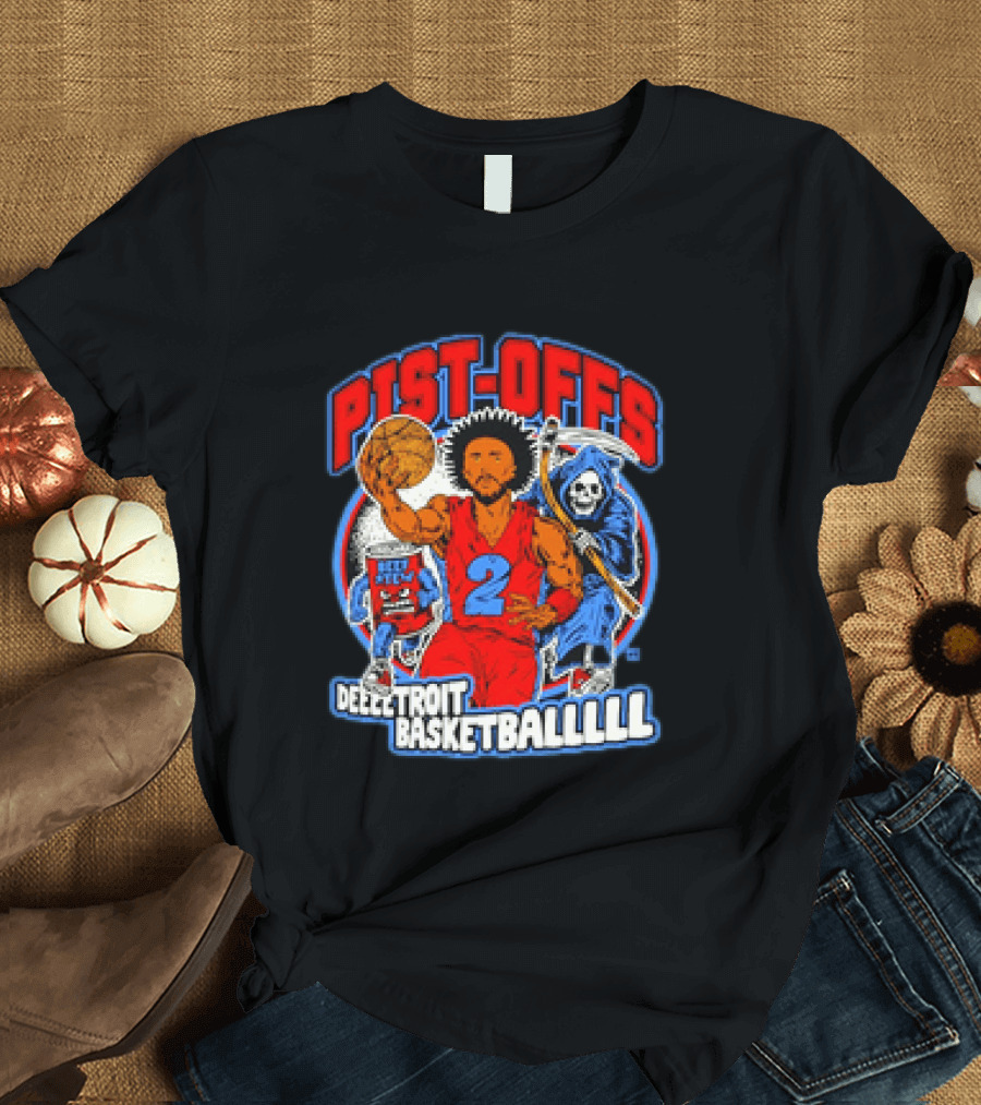 Pist Offs Detroit Basketball Player With Grim Reaper And Beer Keg T-Shirt