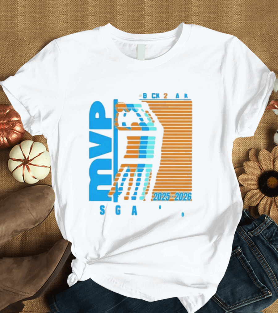 Shai Gilgeous Alexander Back 2 Back MVP 2025 2026 SGA T-Shirt