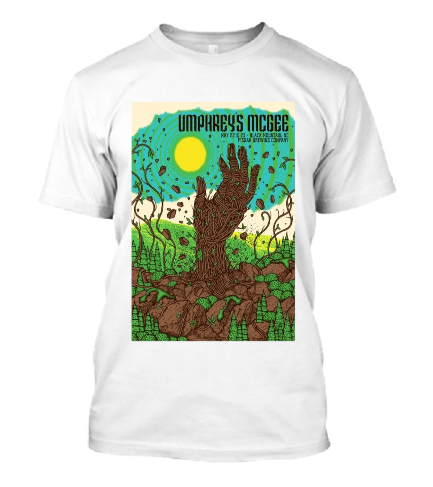 Umphrey's McGee May 22 23 Black Mountain NC Pisgah Brewing Company Tour T-Shirt