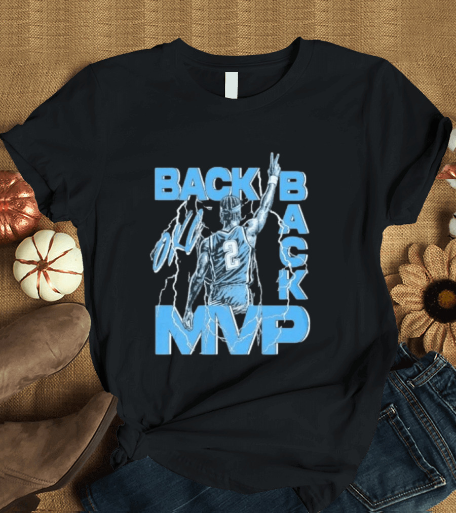 Back To Back MVP Shai Gilgeous Alexander Lightning Number 2 T-Shirt