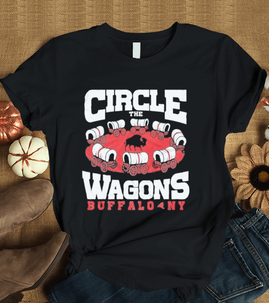 Circle The Wagons Buffalo NY Bills Football T-Shirt