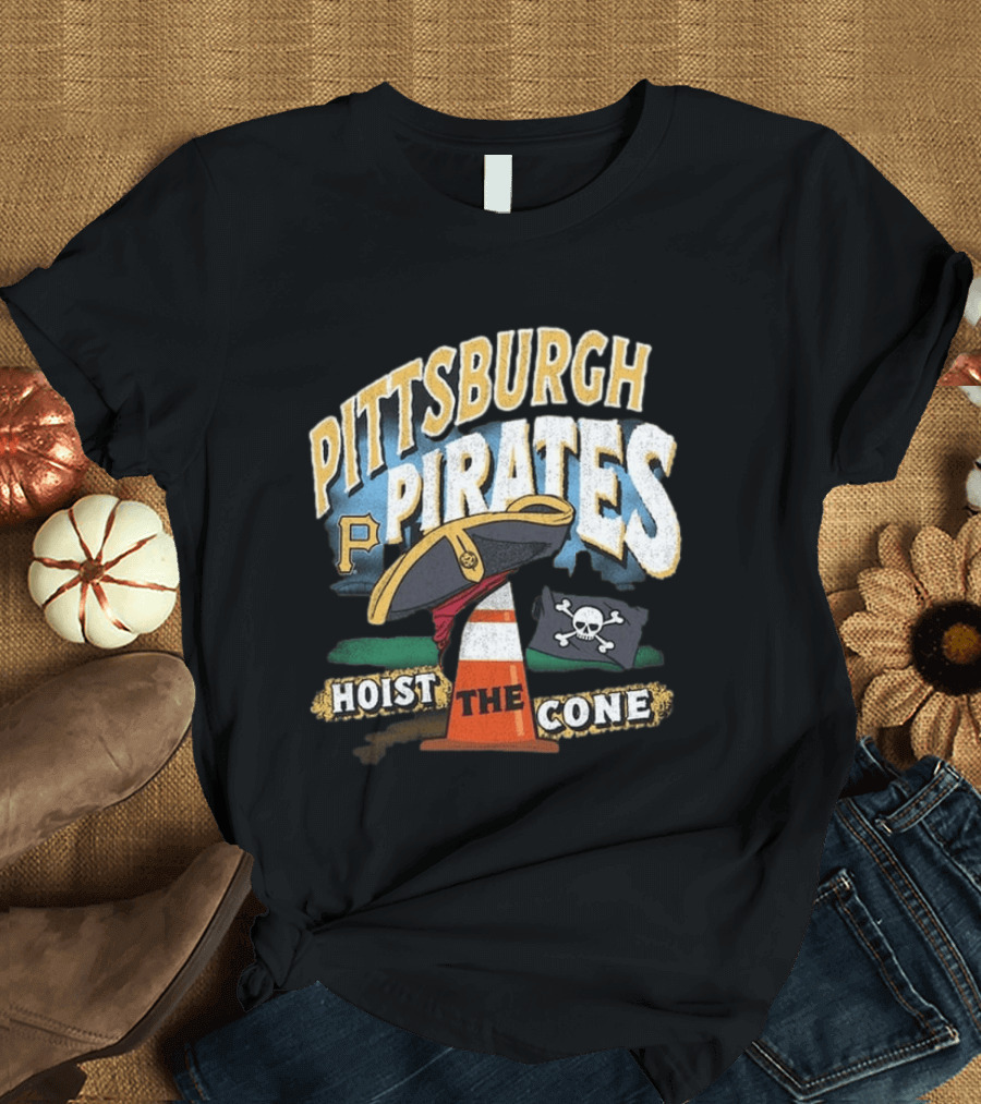 Pittsburgh Pirates Hoist The Cone Skull Flag T-Shirt