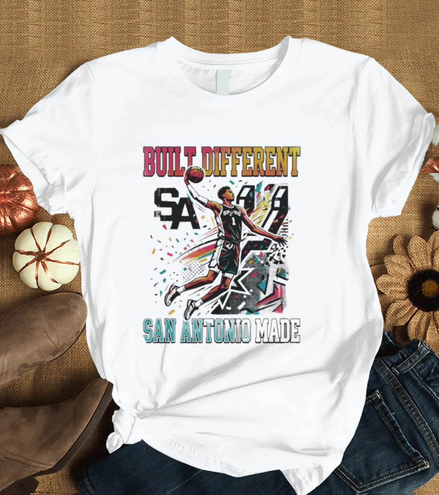 Built Different Victor Wembanyama San Antonio Made Spurs Basketball 2026 T-Shirt