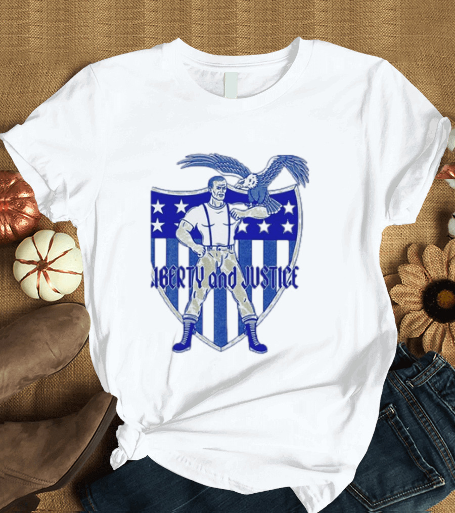 Liberty And Justice Eagle Shield Patriotic T-Shirt