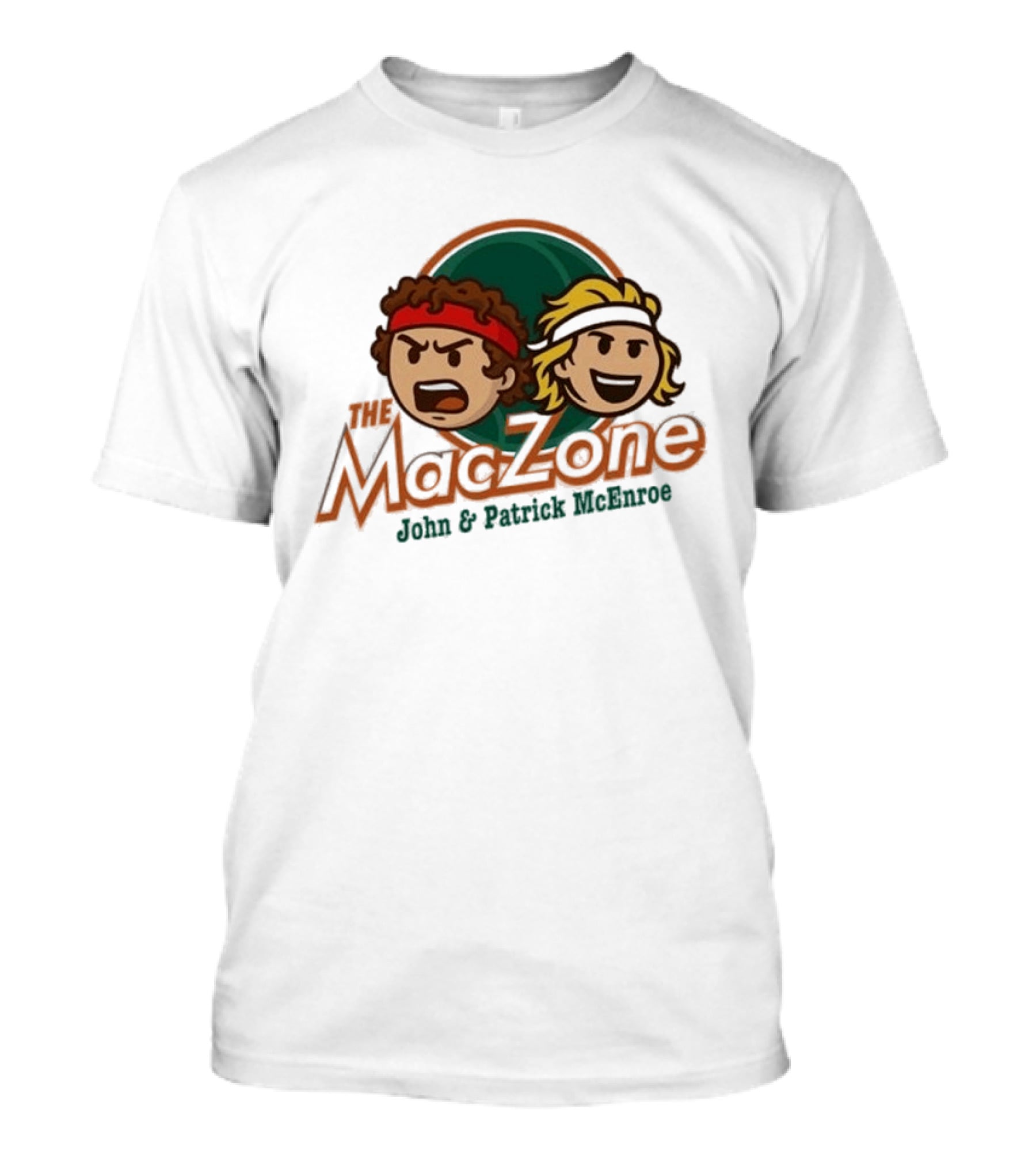 The MacZone John & Patrick McEnroe Cartoon Faces T-Shirt