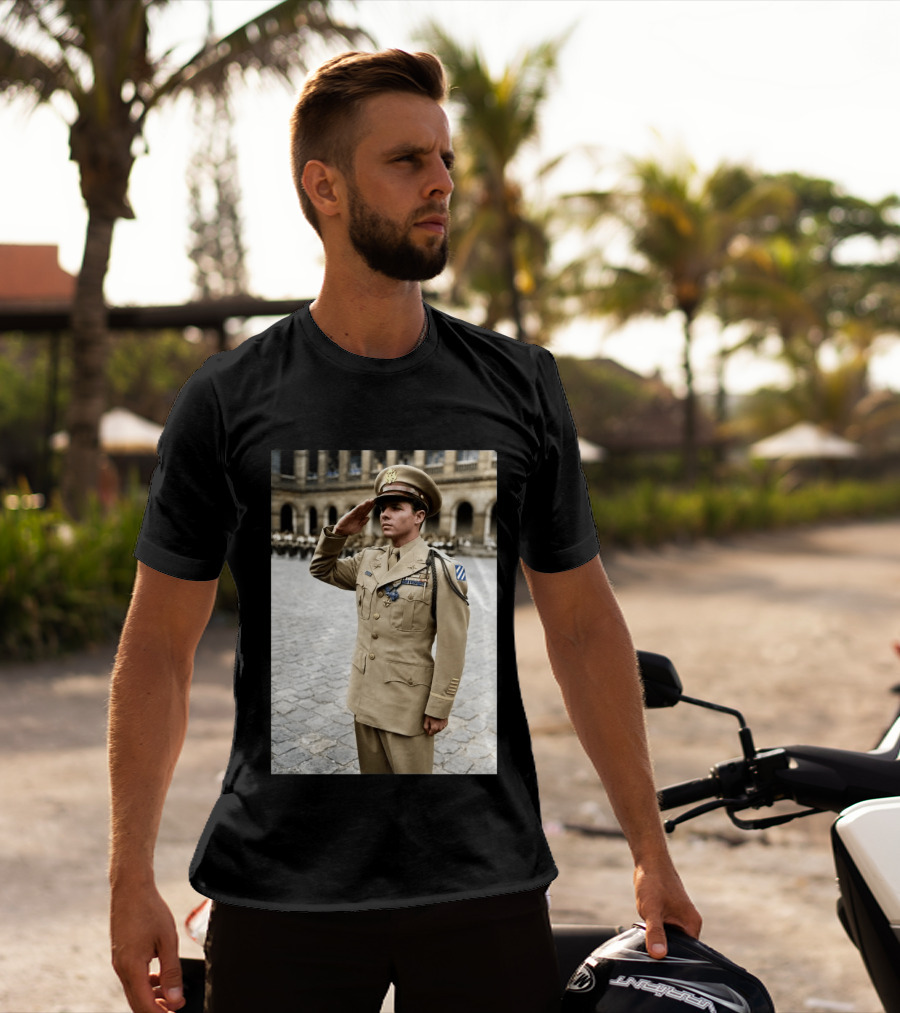 Audie Murphy The Boy Who Wouldn't Die May 28 1971 Plane Crash Hero 45 T-Shirt