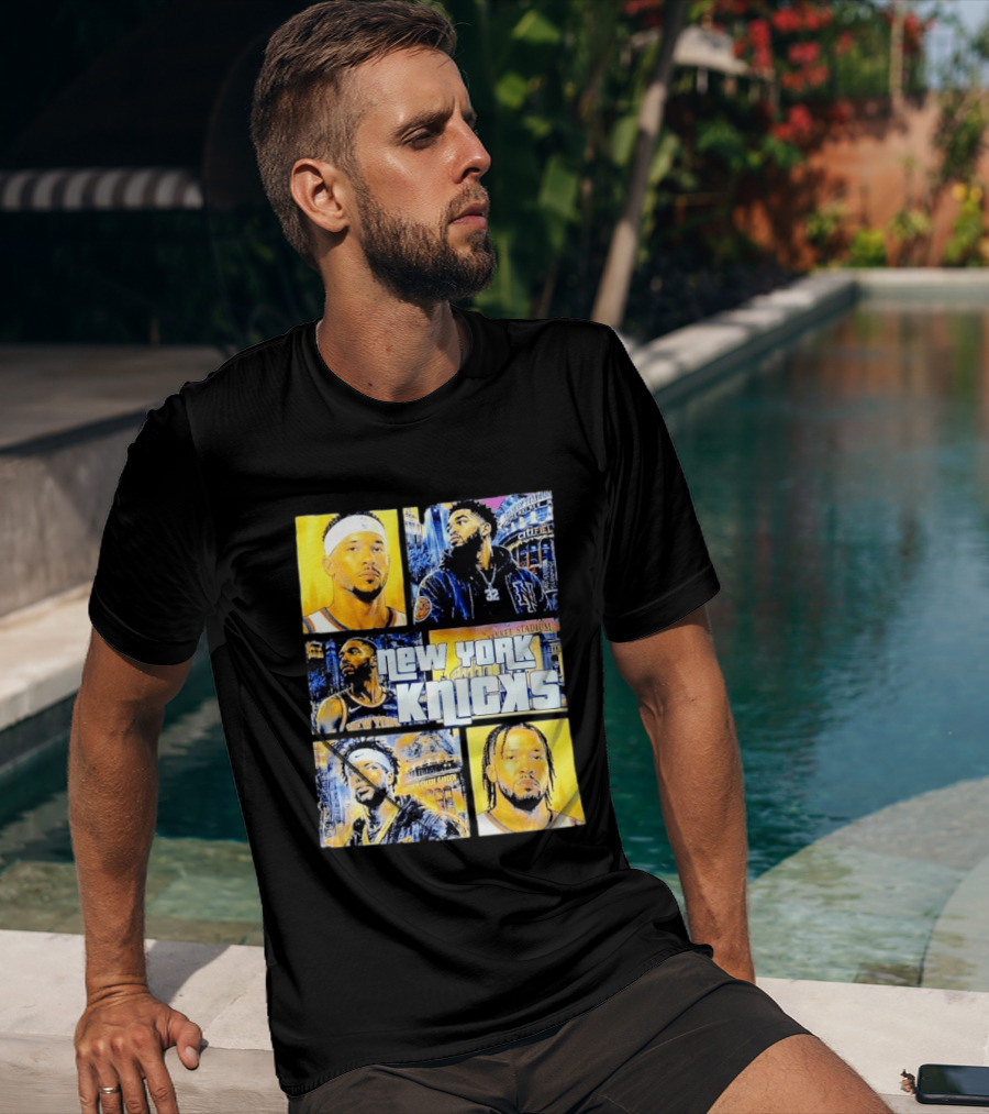 New York Knicks Yankee Stadium Cuffel Street Basketball Collaboration T-Shirt