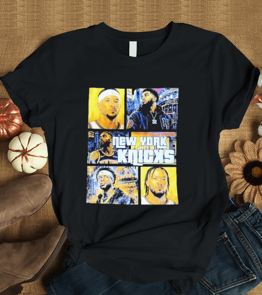 New York Knicks Yankee Stadium Cuffel Street Basketball Collaboration T-Shirt