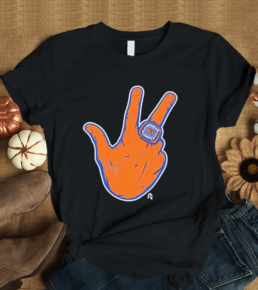 World Champion NY Ring Finger Gesture T-Shirt