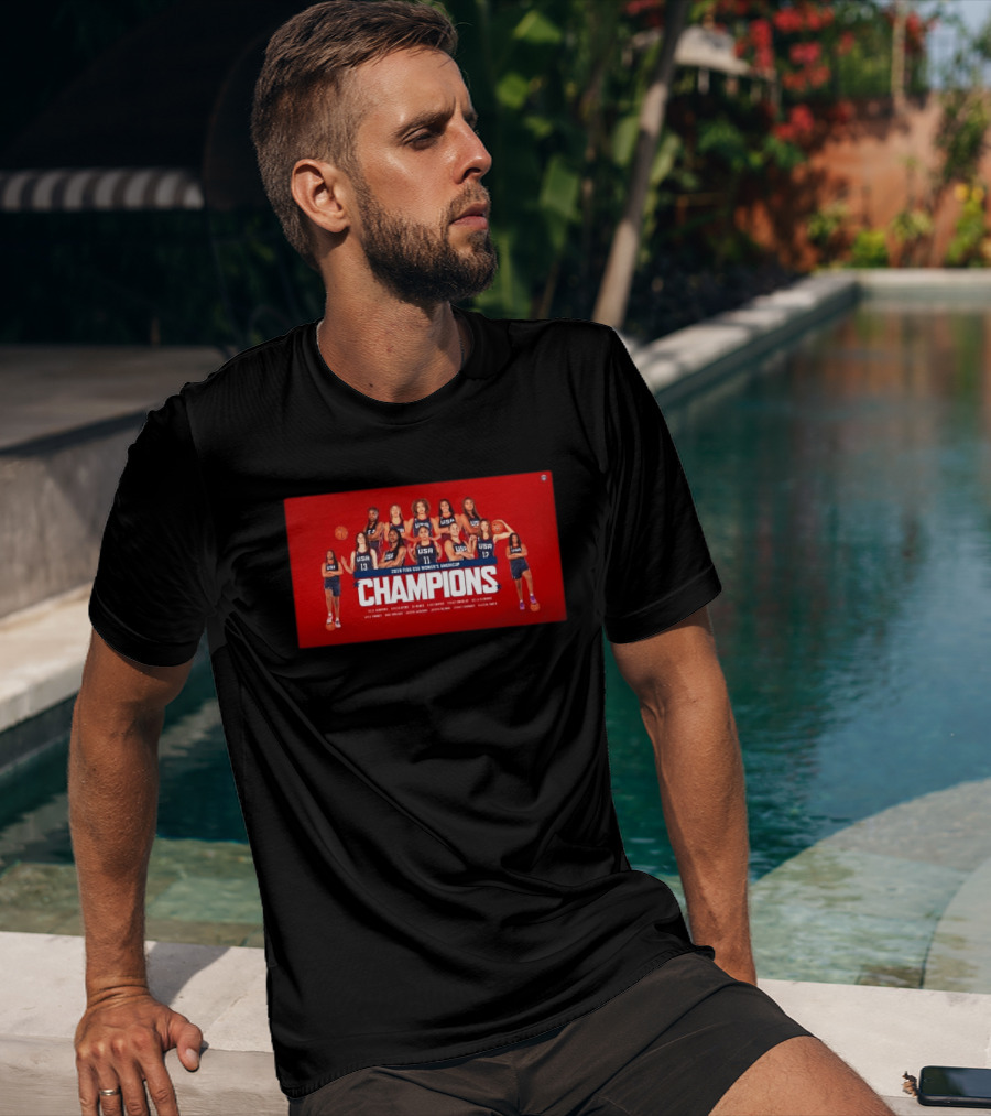 2026 FIBA U18 Women's AmeriCup Champions USA Victory Over Canada 90 72 For 12th Gold T-Shirt