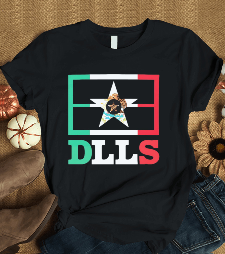 Dallas Cowboys DLLS Mexico Flag Star Heritage Pride T-Shirt
