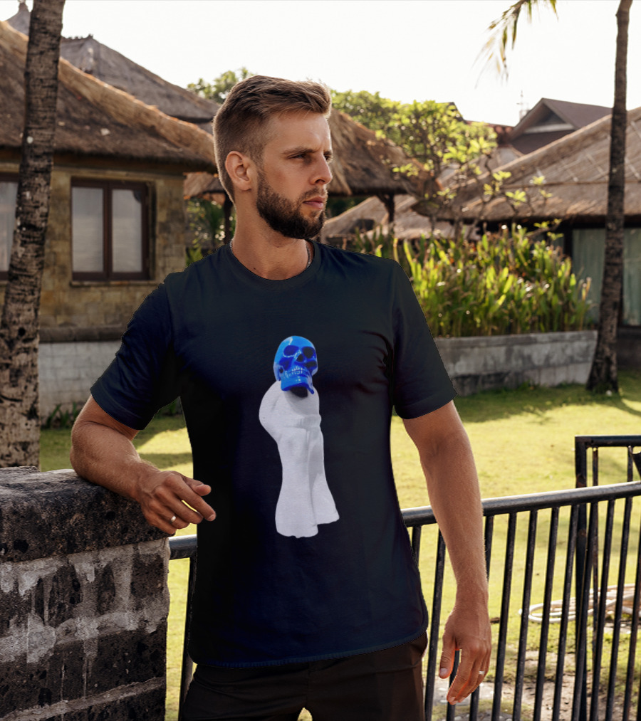Jack White Frozen Charlotte Blue Skull Modern Gothic T-Shirt