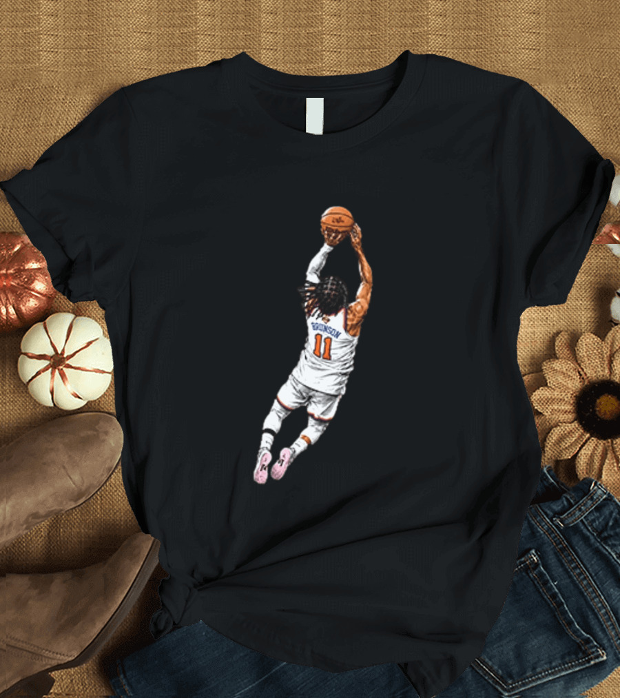 Jalen Brunson Dunking Action New York Knicks Basketball 11 Jersey T-Shirt