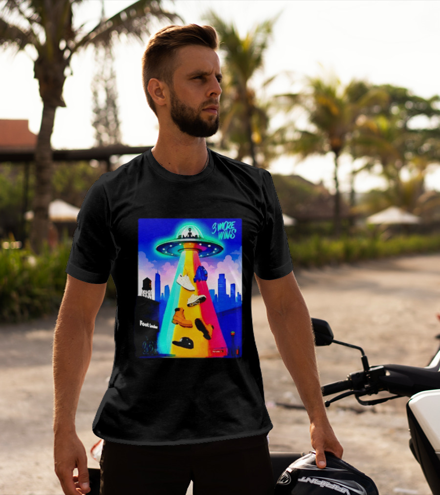 San Antonio Spurs Victor Wembanyama 3 More Wins UFO Abduction Foot Locker T-Shirt