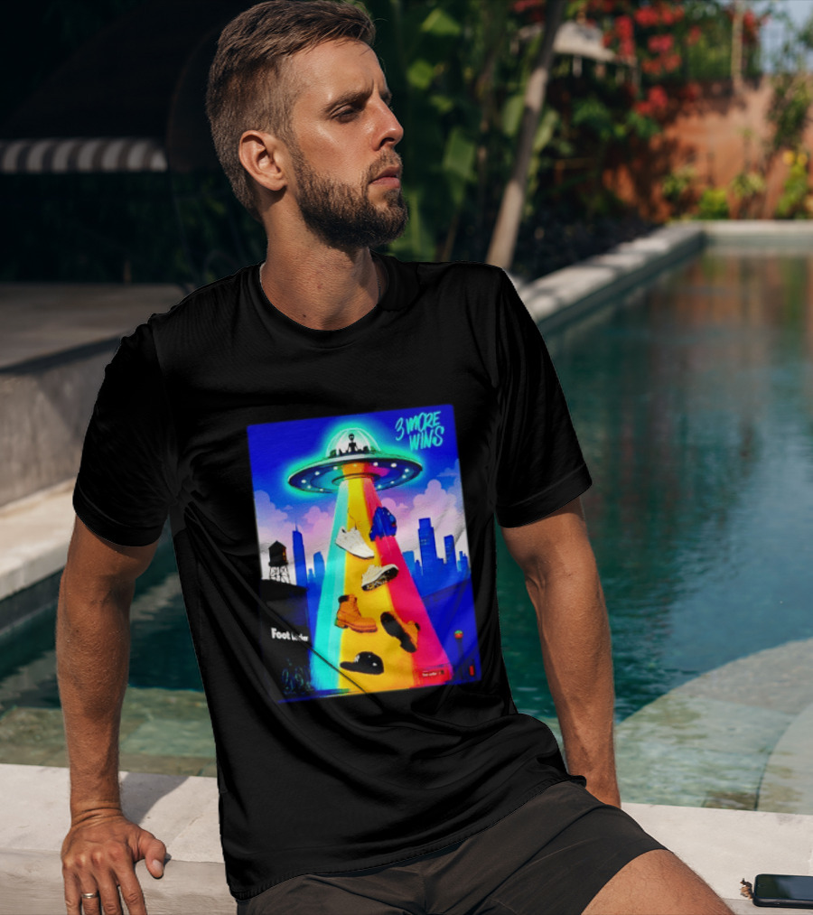San Antonio Spurs Victor Wembanyama 3 More Wins UFO Abduction Foot Locker T-Shirt