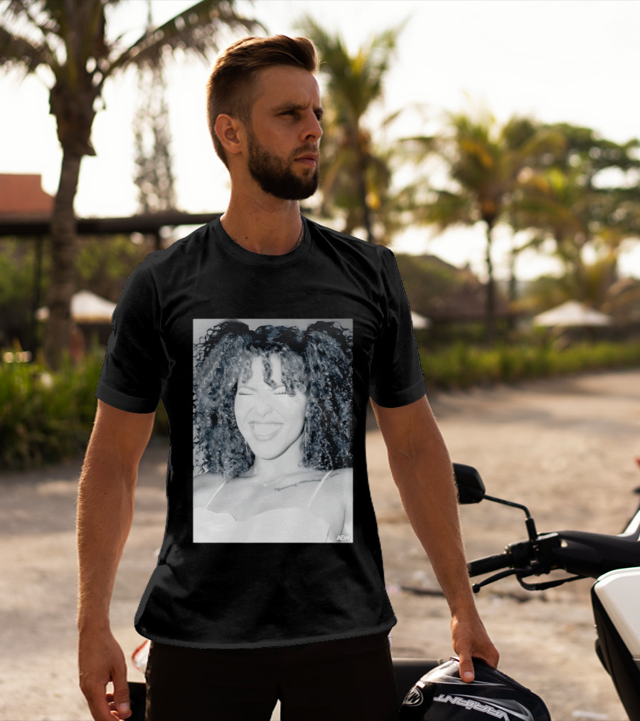 AEW Willow Nightingale Smile Black And White T-Shirt