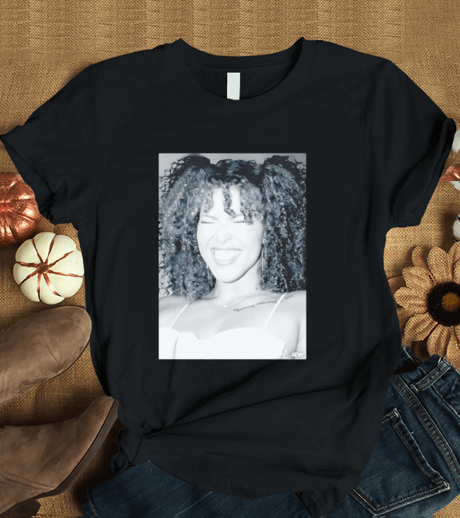 AEW Willow Nightingale Smile Black And White T-Shirt