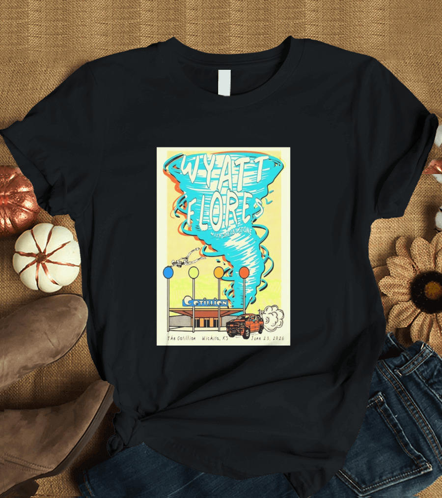 Wyatt Flores With Shelby Stone Tornado Concert June 23 2026 The Cotillion Wichita KS T-Shirt