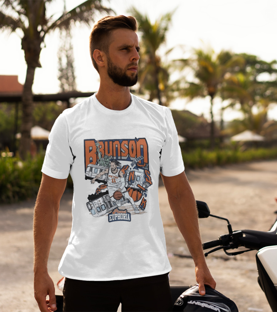 Brunson New York Knicks Planet Euphoria Comic Style NBA T-Shirt