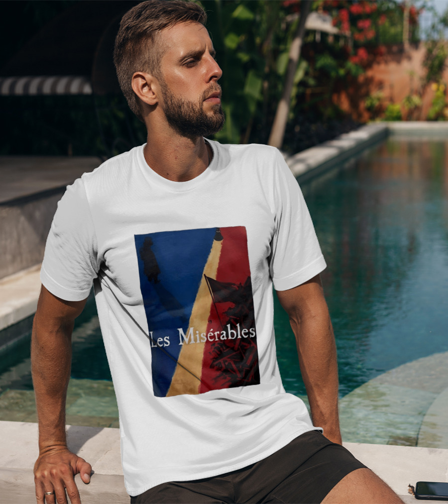 Les Misérables Barricade Tricolor Shadow And Flag Scenery T-Shirt