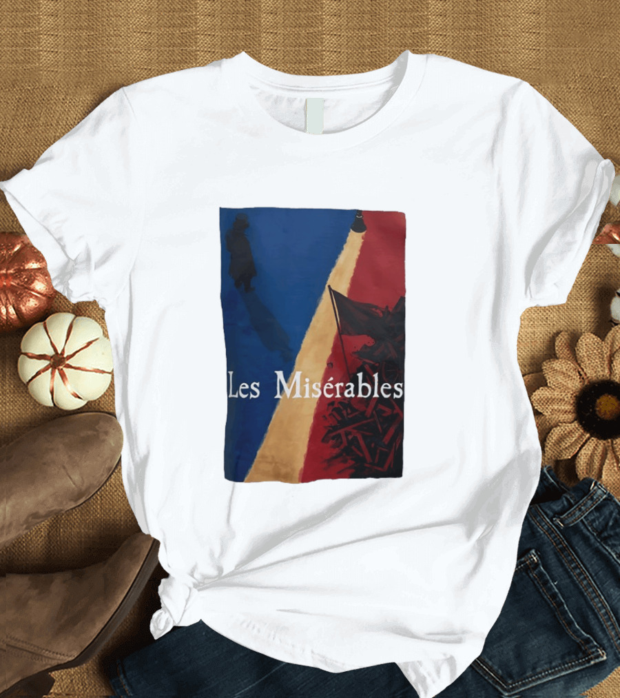 Les Misérables Barricade Tricolor Shadow And Flag Scenery T-Shirt