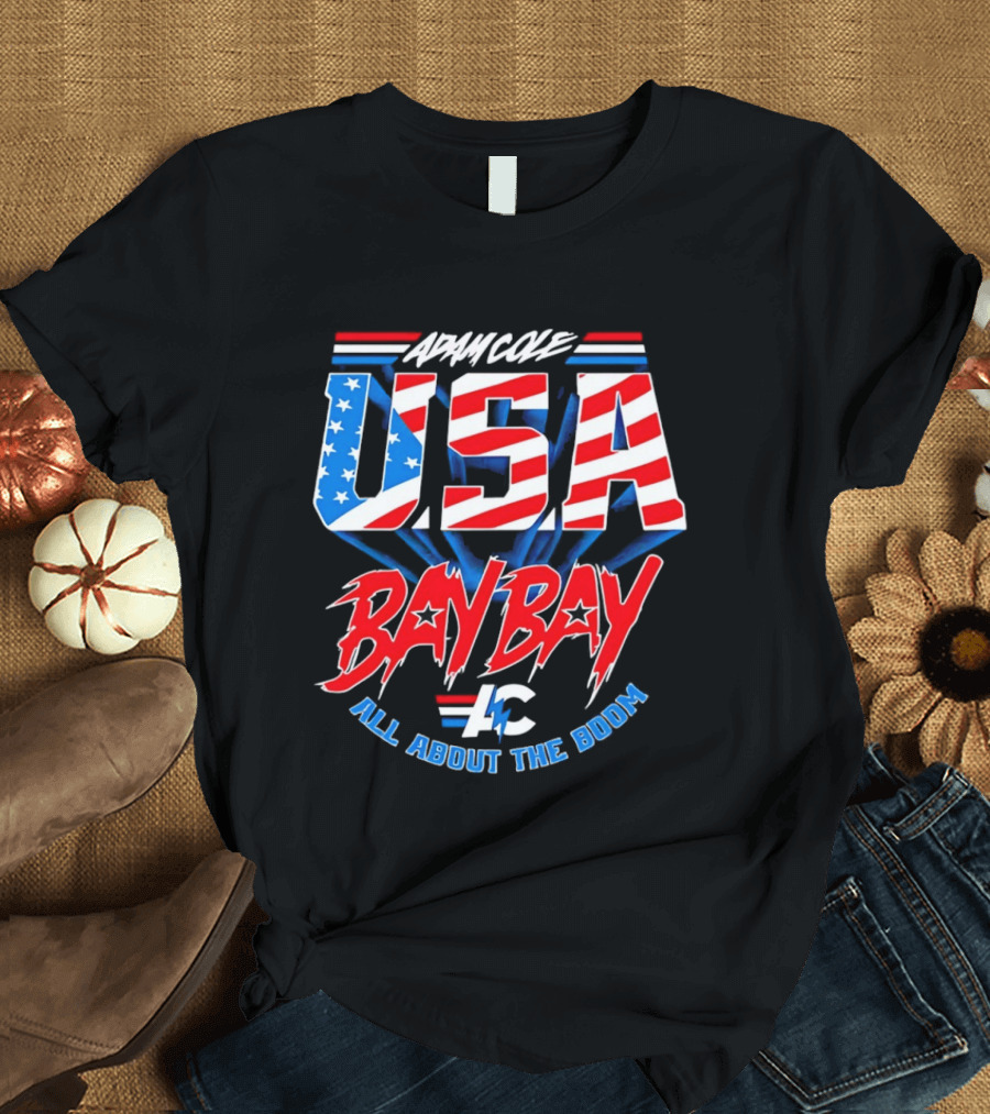 Advance USA Bay Bay All About The Boom Red White Blue Star T-Shirt