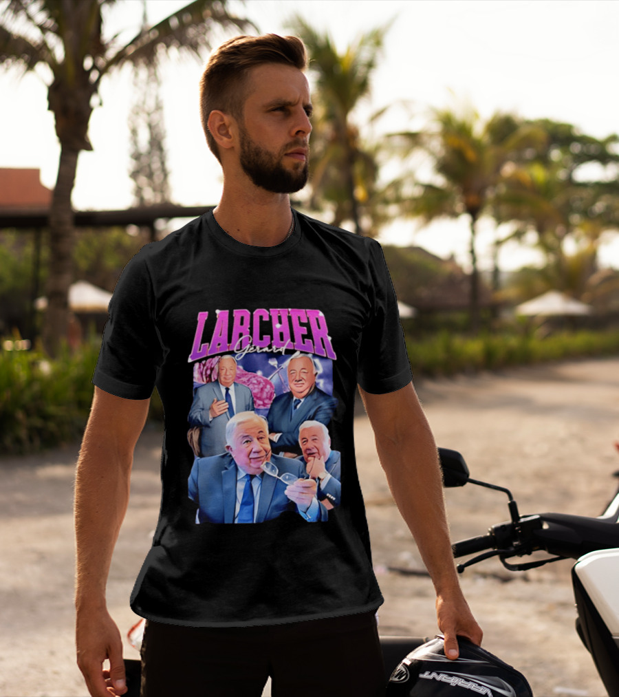 Larcher Gérard 90s Bootleg Style Retro Collage T-Shirt