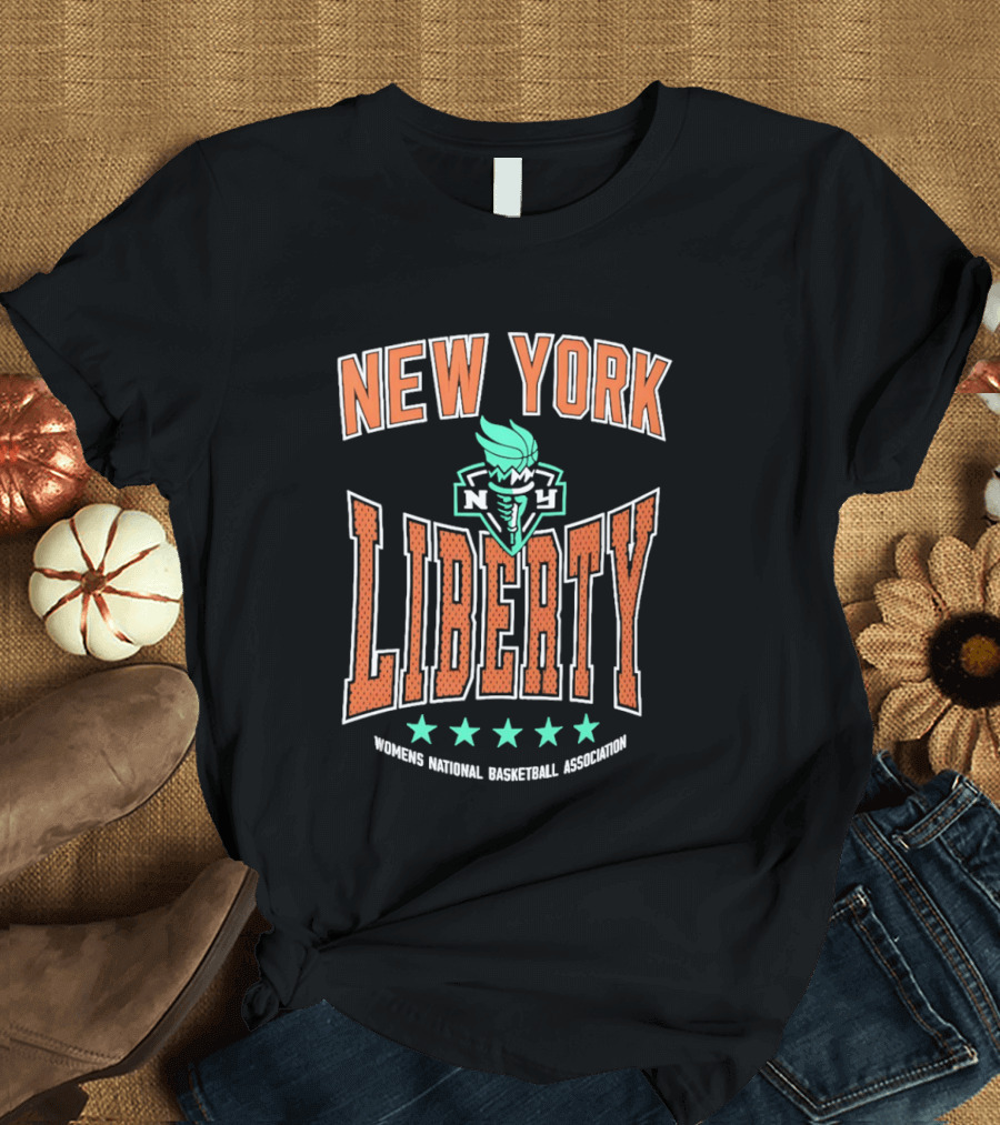 New York Liberty WNBA Women's National Basketball Association 2026 Starter Center Squeeze T-Shirt
