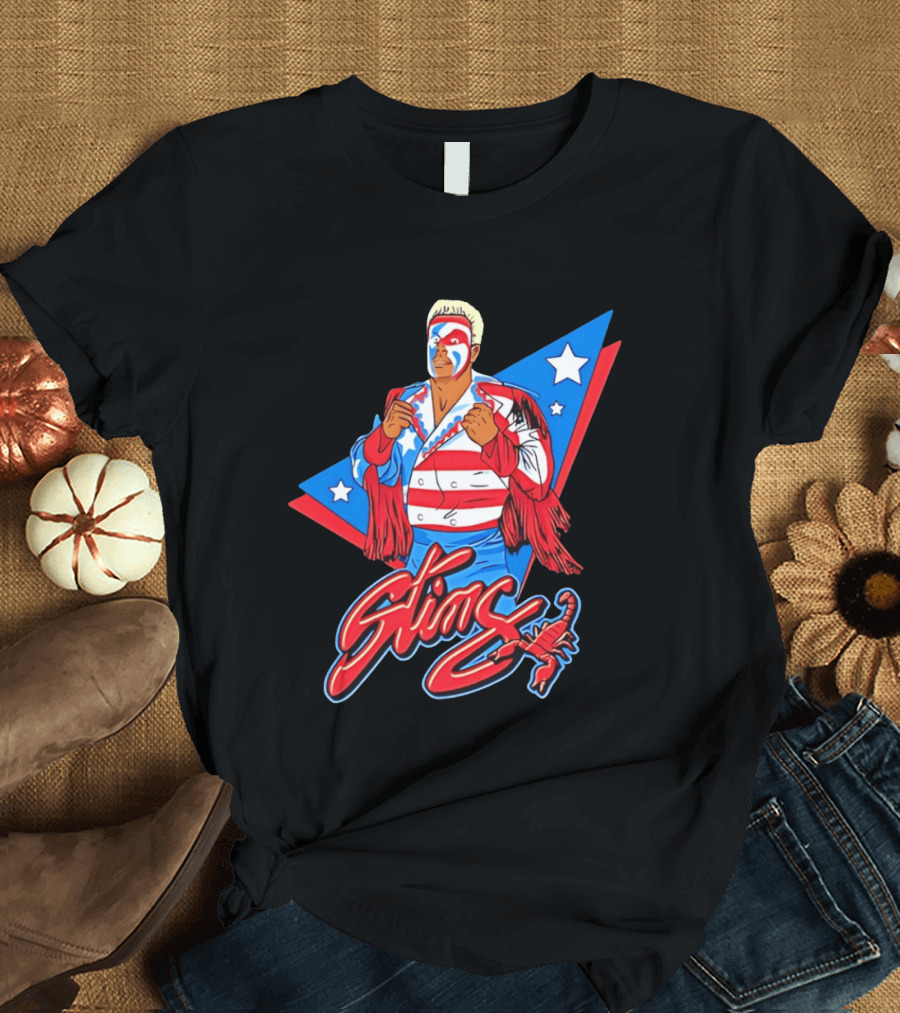 Sting USA Patriotic Jacket Red White Blue Stars Scorpion T-Shirt