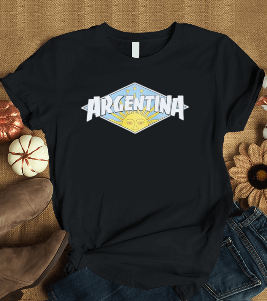 Argentina Sunburst Emblem With Stars T-Shirt