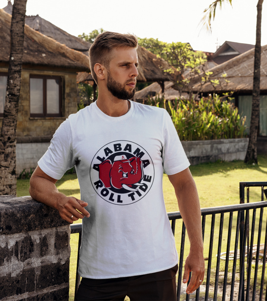 Alabama Crimson Tide Roll Tide Baseball Elephant T-Shirt