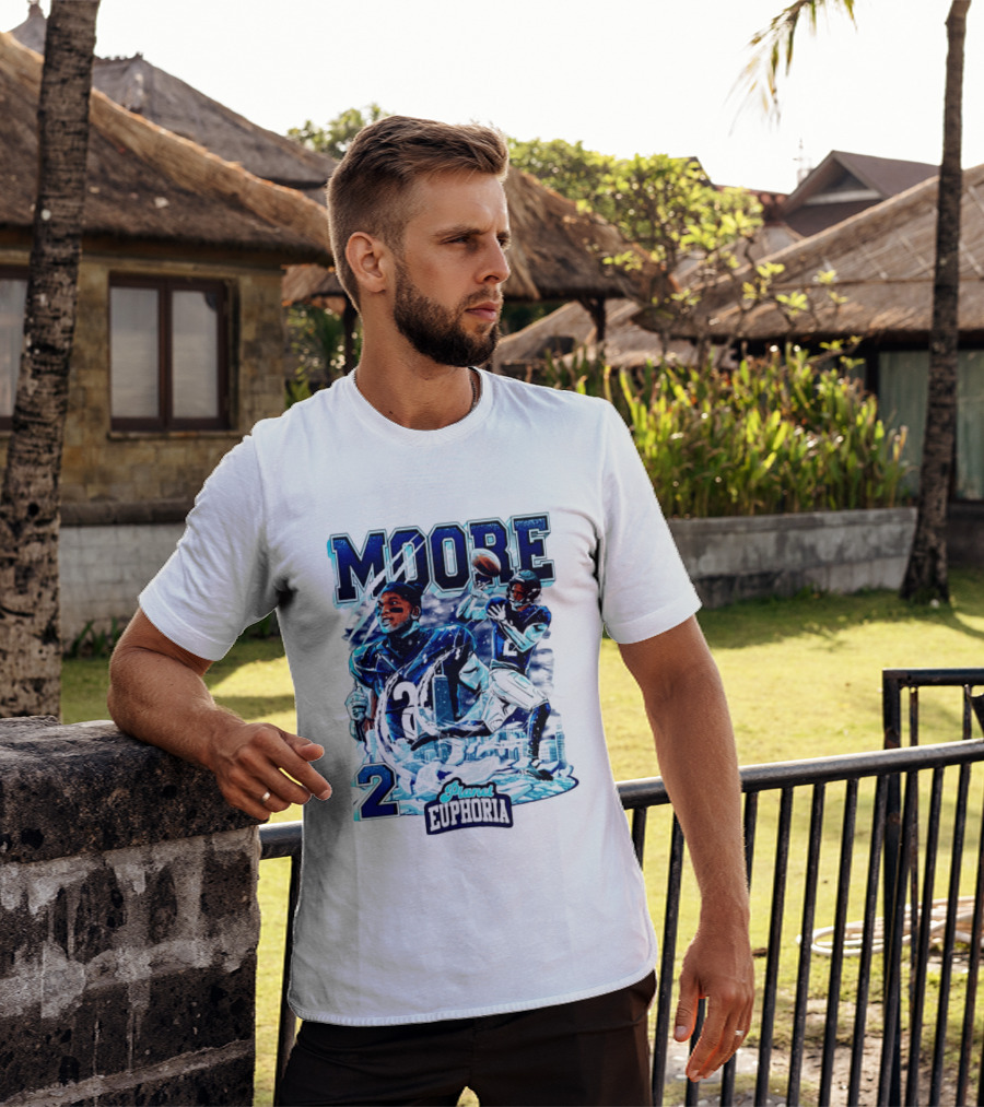 DJ Moore Chicago Bears Planet Euphoria Iceman Player Collage T-Shirt
