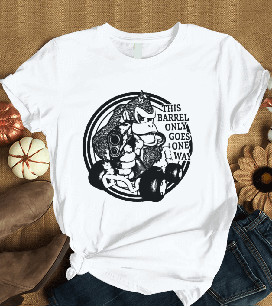 Donkey Kong Country This Barrel Only Goes One Way T-Shirt